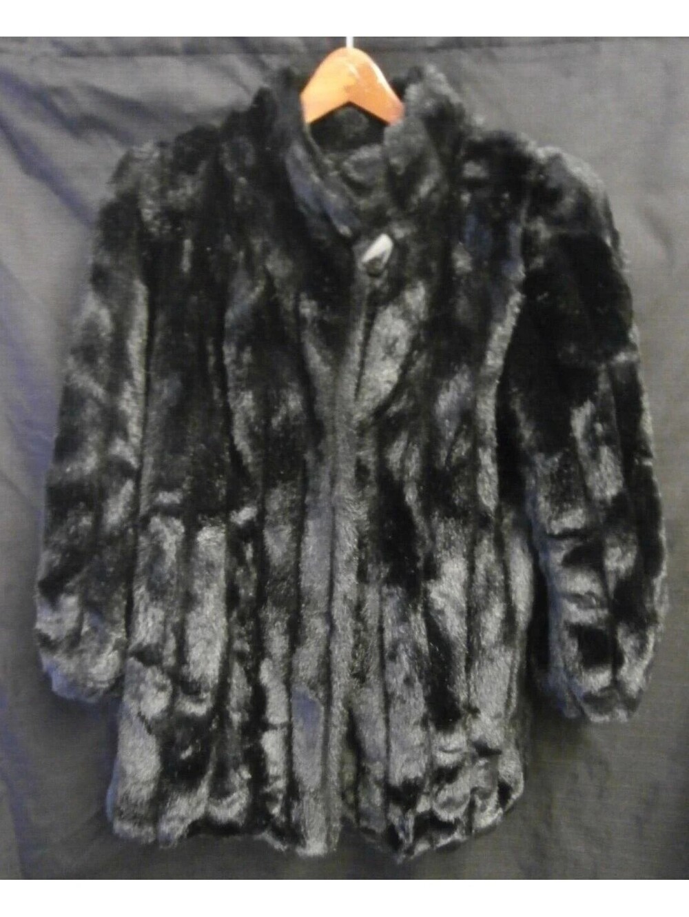 MIRAGE Vintage black fur coat Made in USA